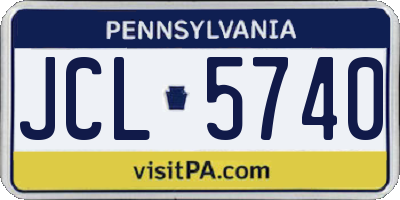 PA license plate JCL5740