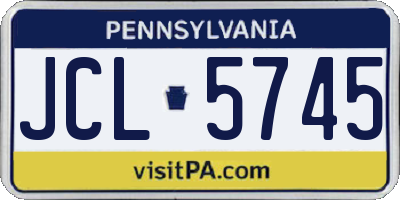 PA license plate JCL5745