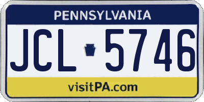 PA license plate JCL5746