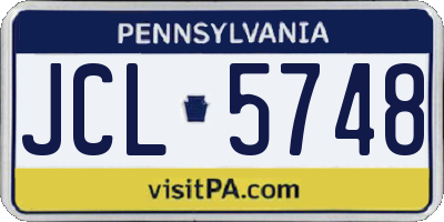 PA license plate JCL5748