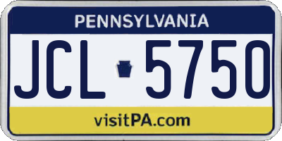 PA license plate JCL5750