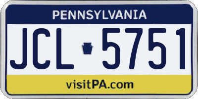 PA license plate JCL5751