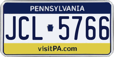 PA license plate JCL5766