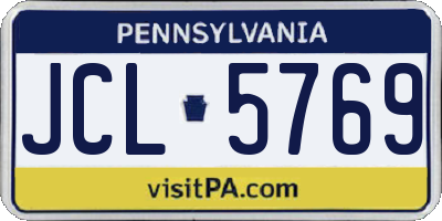 PA license plate JCL5769