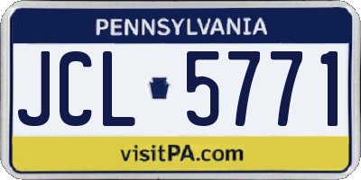 PA license plate JCL5771