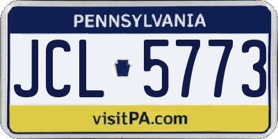 PA license plate JCL5773