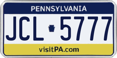 PA license plate JCL5777