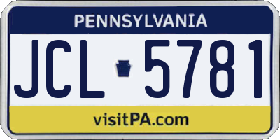 PA license plate JCL5781