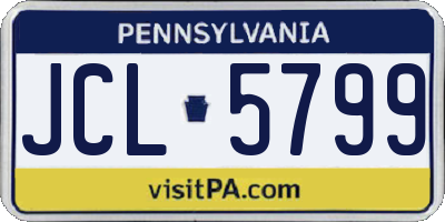 PA license plate JCL5799