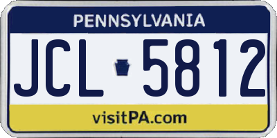 PA license plate JCL5812