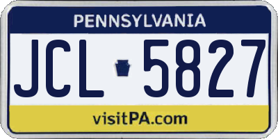 PA license plate JCL5827