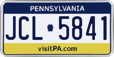PA license plate JCL5841