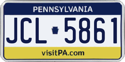 PA license plate JCL5861