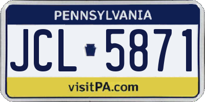 PA license plate JCL5871