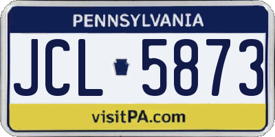 PA license plate JCL5873