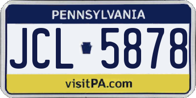 PA license plate JCL5878