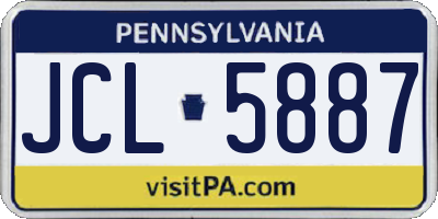 PA license plate JCL5887