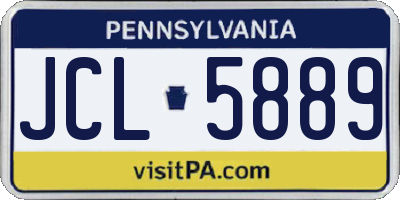 PA license plate JCL5889