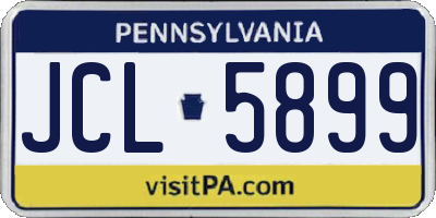 PA license plate JCL5899