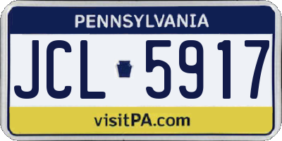 PA license plate JCL5917