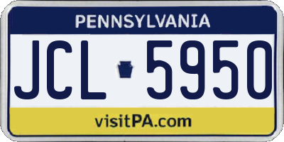 PA license plate JCL5950