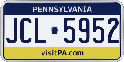 PA license plate JCL5952