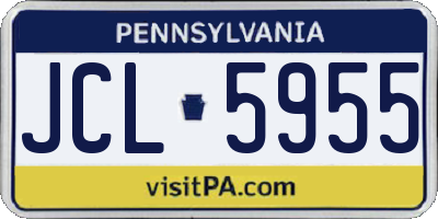 PA license plate JCL5955