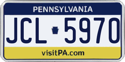 PA license plate JCL5970