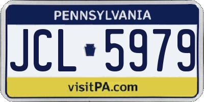 PA license plate JCL5979