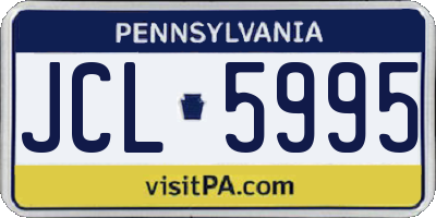 PA license plate JCL5995