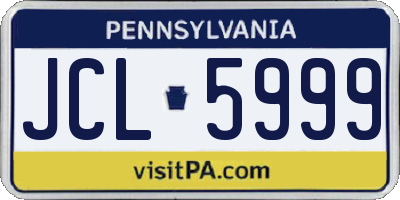 PA license plate JCL5999