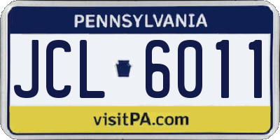 PA license plate JCL6011