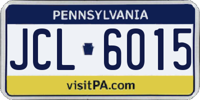 PA license plate JCL6015