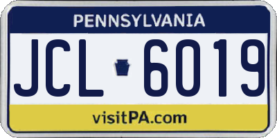 PA license plate JCL6019