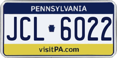PA license plate JCL6022