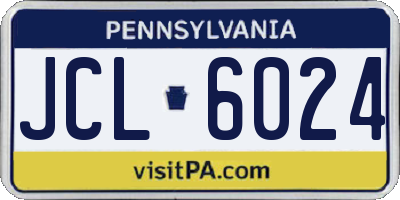 PA license plate JCL6024