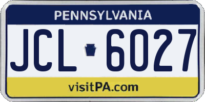PA license plate JCL6027