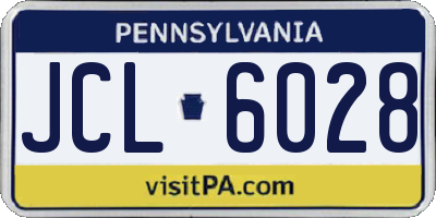 PA license plate JCL6028