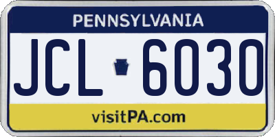 PA license plate JCL6030