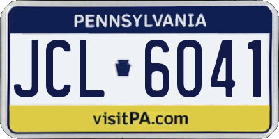 PA license plate JCL6041