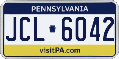 PA license plate JCL6042