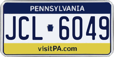 PA license plate JCL6049