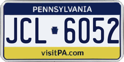 PA license plate JCL6052