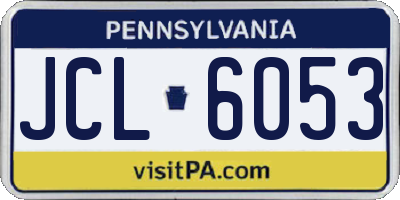 PA license plate JCL6053