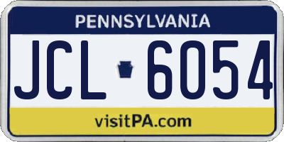 PA license plate JCL6054