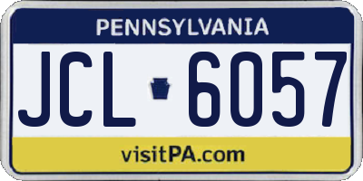 PA license plate JCL6057