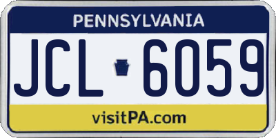 PA license plate JCL6059
