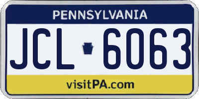 PA license plate JCL6063