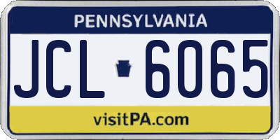 PA license plate JCL6065