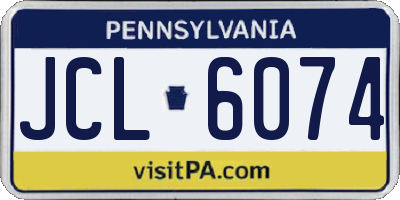 PA license plate JCL6074